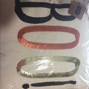 New Mudpie “BOO!” Sequin Halloween couch pillow.